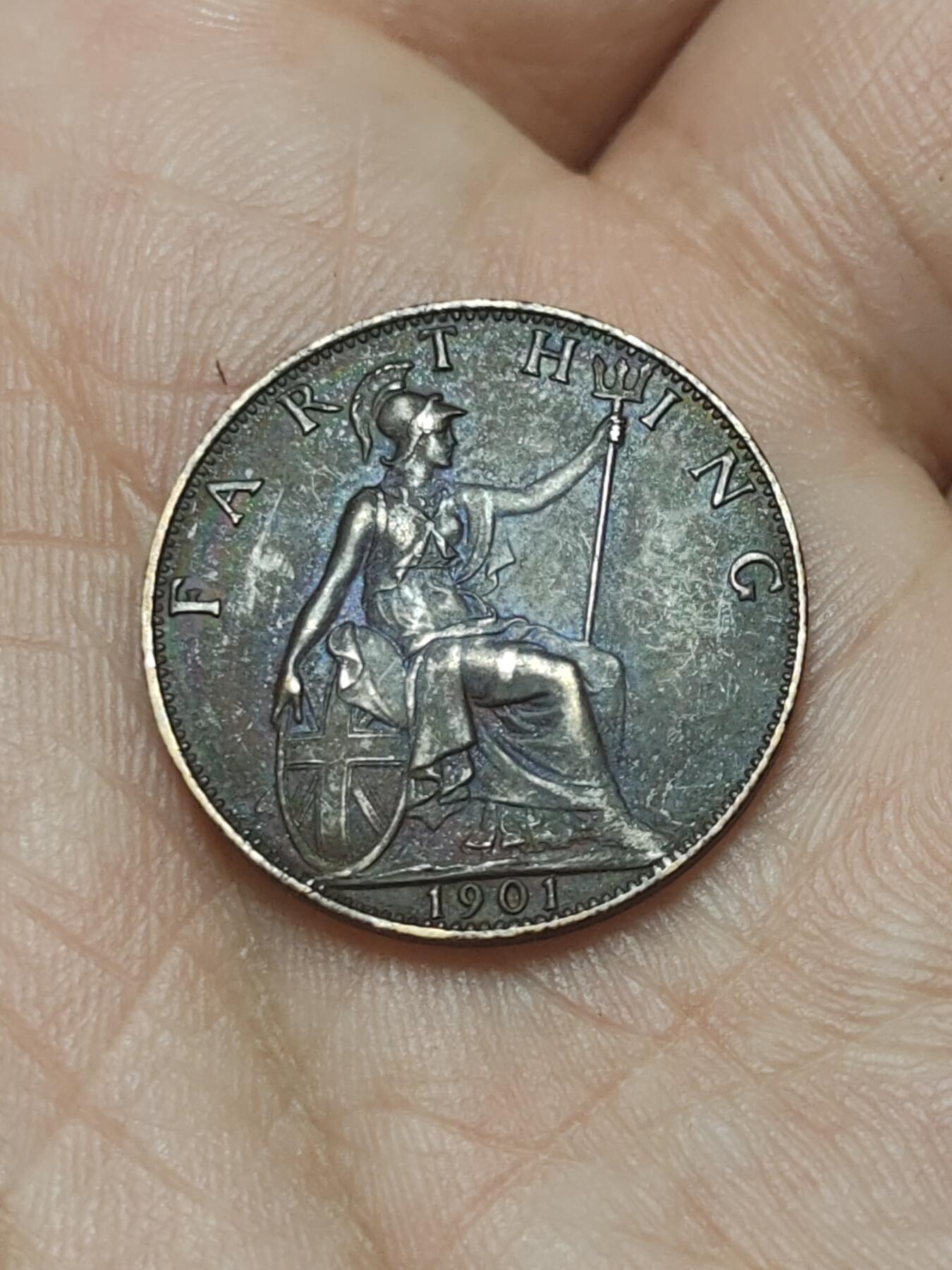 2026年第四十五场(总第二百一十四场）外国好品散币场(免佣金) 英国🇬🇧1901年1法新(维多利亚女王逝世年，老年披纱第二版，关门年)