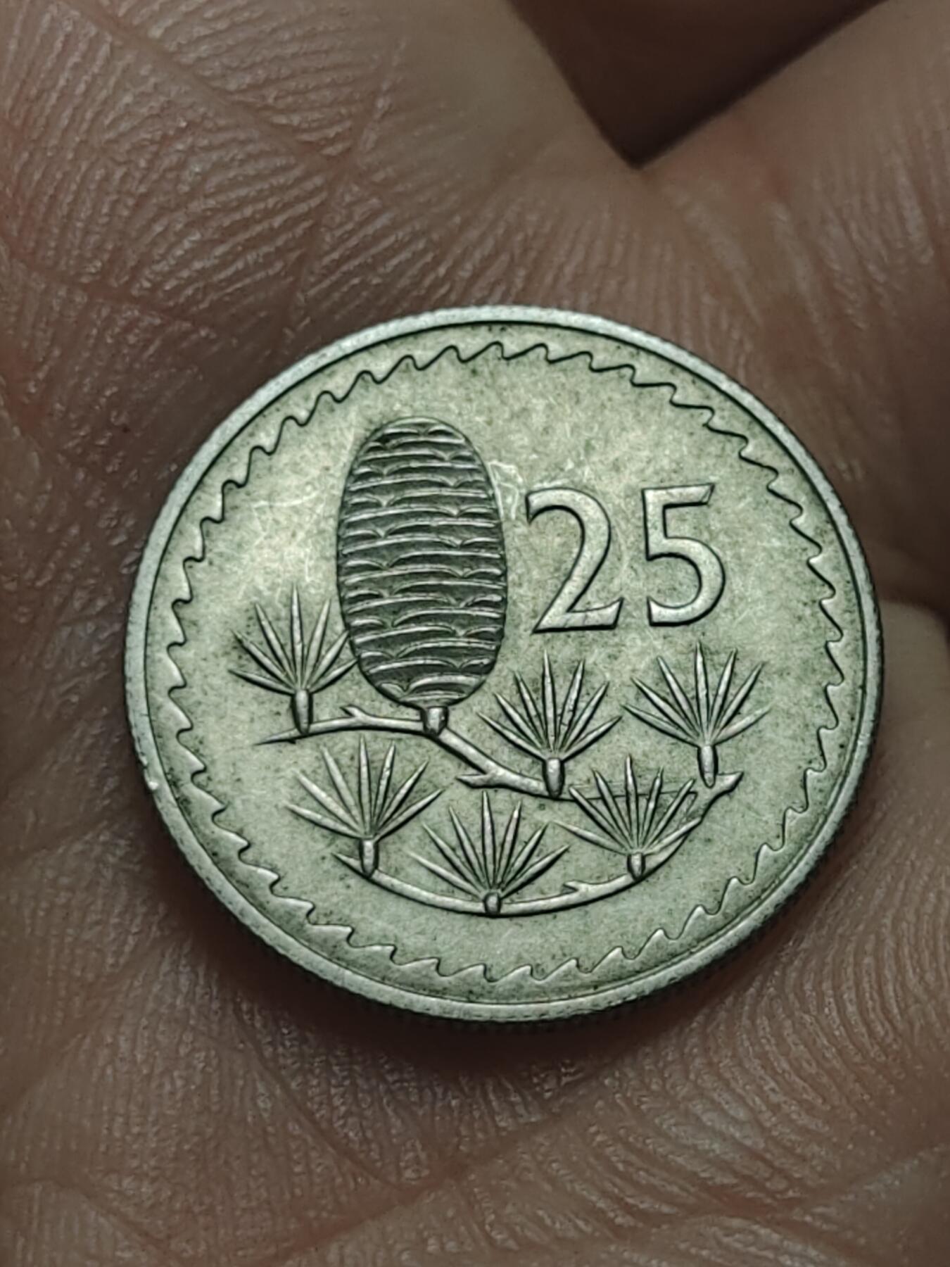 2026年第四十五场(总第二百一十四场）外国好品散币场(免佣金) 特年–塞浦路斯🇨🇾1968年25米尔(共和国时期第一套)