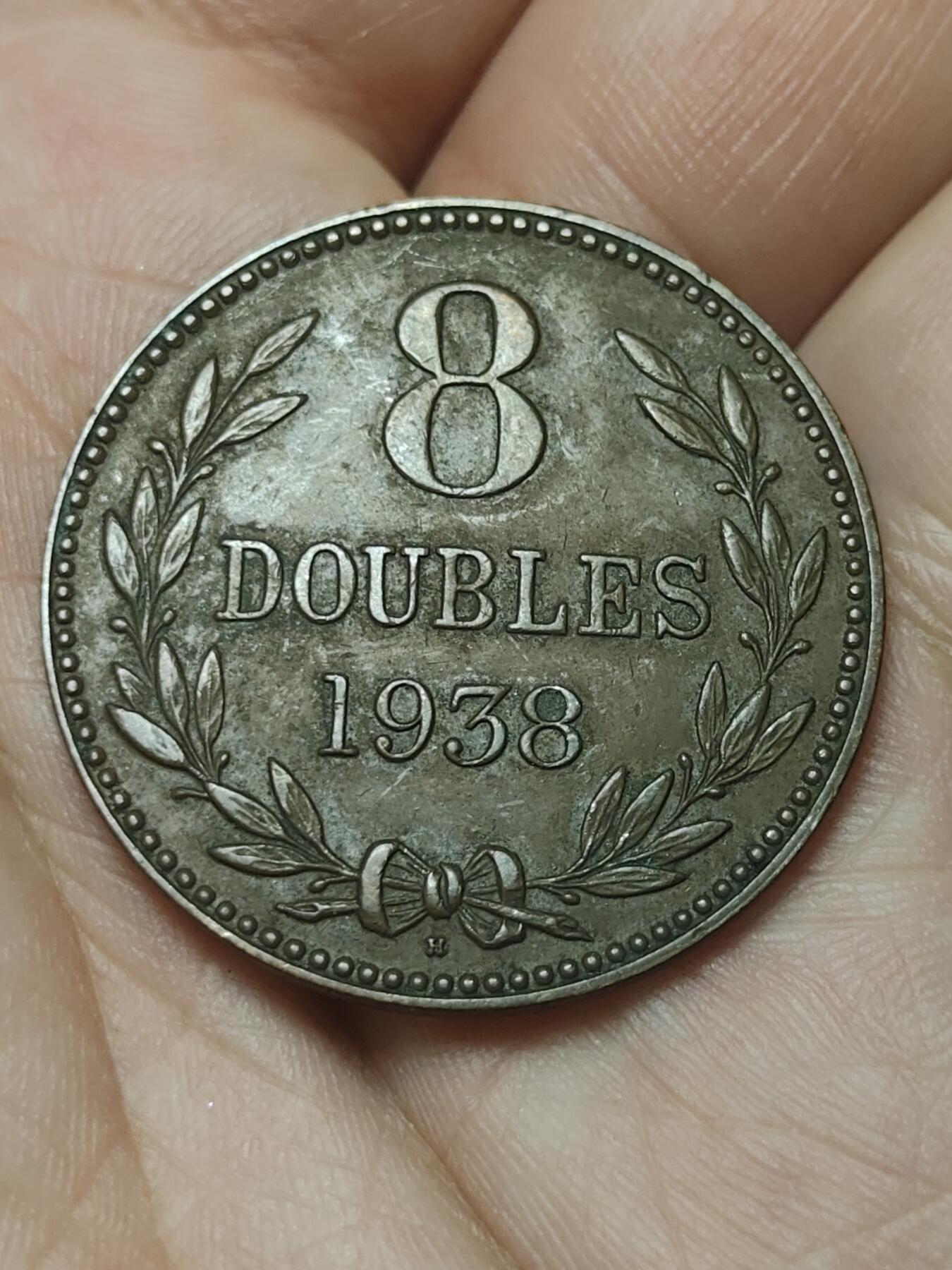 2026年第四十五场(总第二百一十四场）外国好品散币场(免佣金) 英属根西岛🇬🇬1938年8道布(乔治六世时期，H标喜敦厂造)