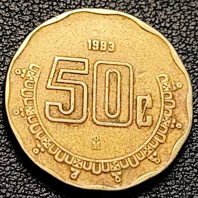 泉币菌-第229场-拍品多 请提前出价 - 1993年 墨西哥 50分黄铜币  鹰蛇仙人掌 22mm 纪念币铜钱