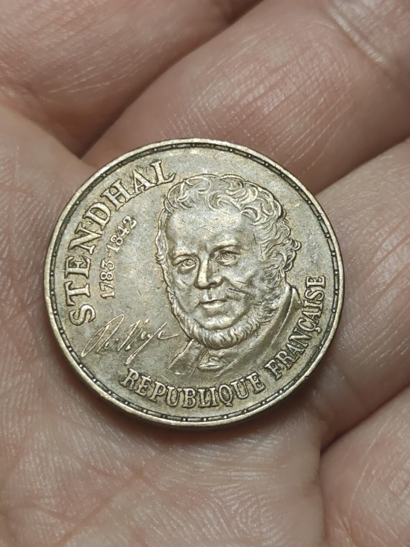 2026年第四十五场(总第二百一十四场）外国好品散币场(免佣金) 法国🇫🇷1983单年份10法郎(法国批判现实主义文学家，斯丹达尔诞辰200周年纪念币)