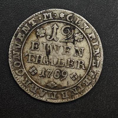 【淘币小摊】实时拍第八百九十六拍   银币套币场    每周一统一发货 德国布伦瑞克1789年1/12泰勒银币