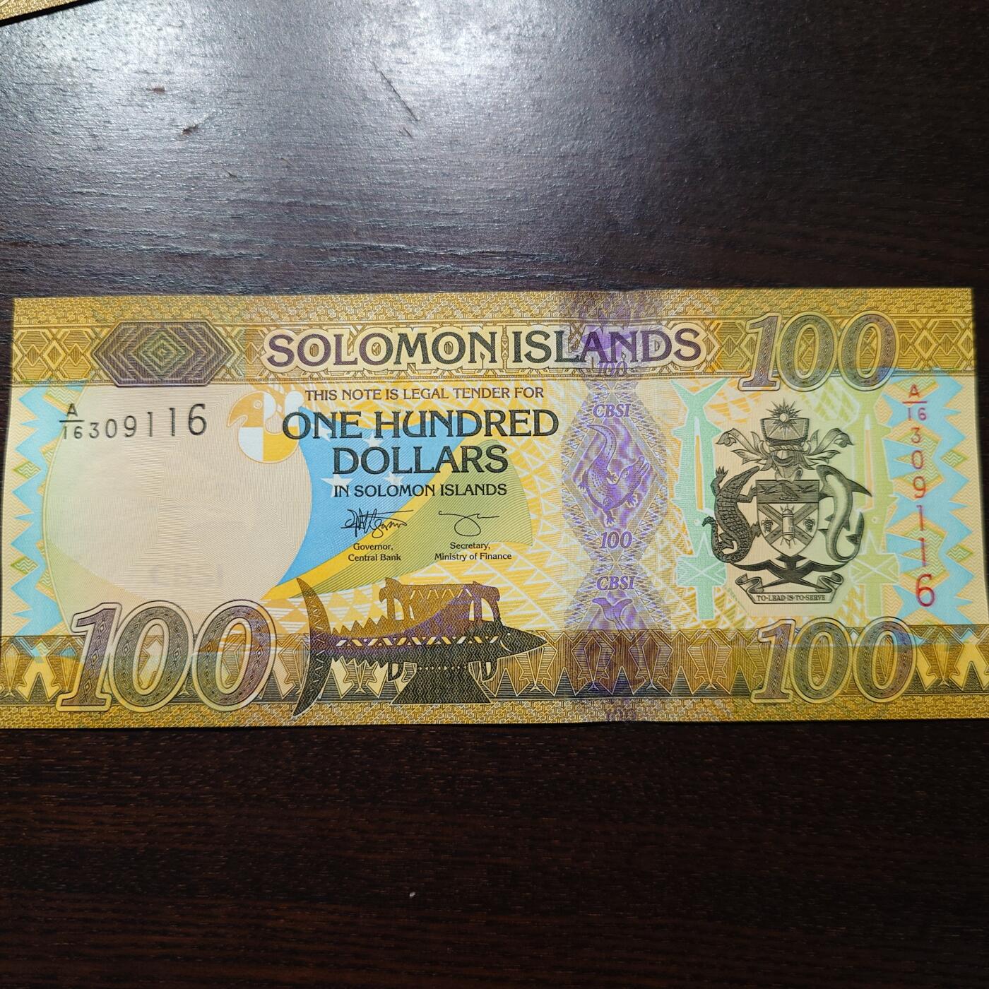 世界钱币～微拍第245期暨2026年第26期  新货卖剩品种部分上架提供选购【有看中的就一开始就出价，别为了晚付几天押金拖到最后，这里没出价的只要群里卖掉了就会撤】 2023年所罗门群岛100元 全新绝品无47尾号116