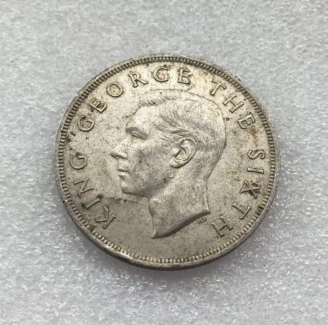 世界钱币专场拍卖 每周二开拍 1949年新西兰乔治六世一克朗银币