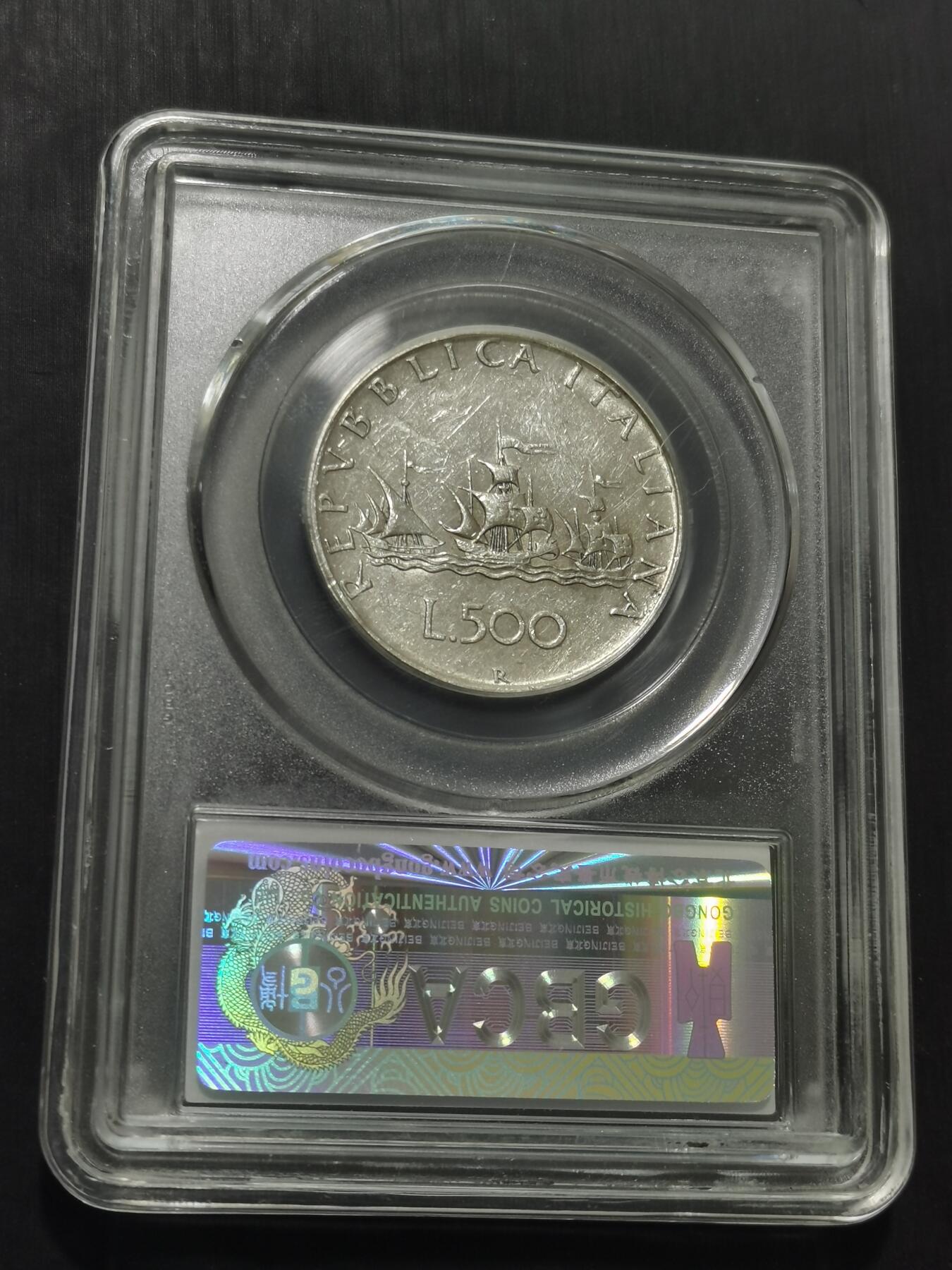 天下钱庄专场欢迎参拍 意大利少女500里拉银币