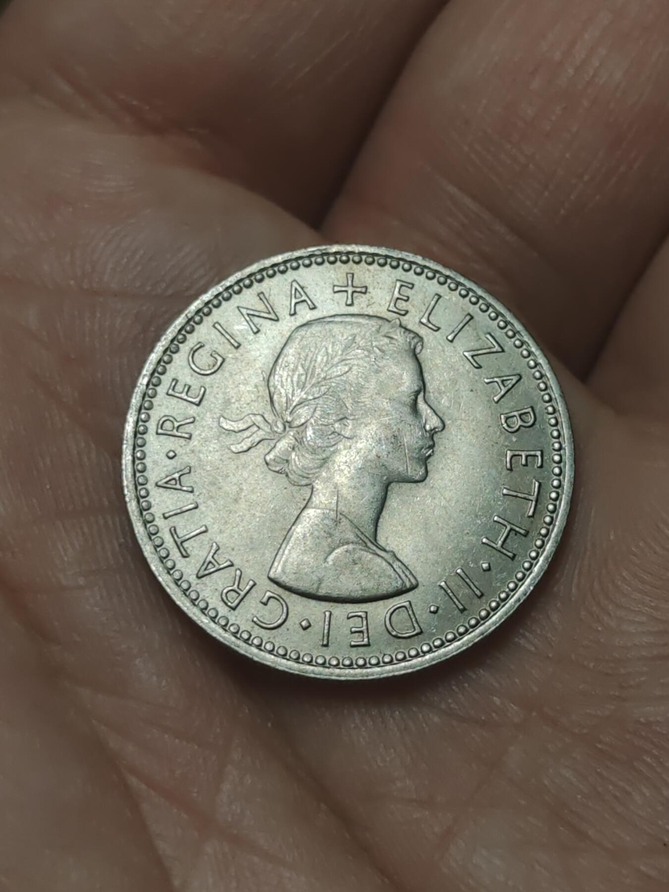 2026年第四十五场(总第二百一十四场）外国好品散币场(免佣金) 英国🇬🇧1966年1先令(伊丽莎白二世青年桂冠第二版，苏格兰盾徽版)