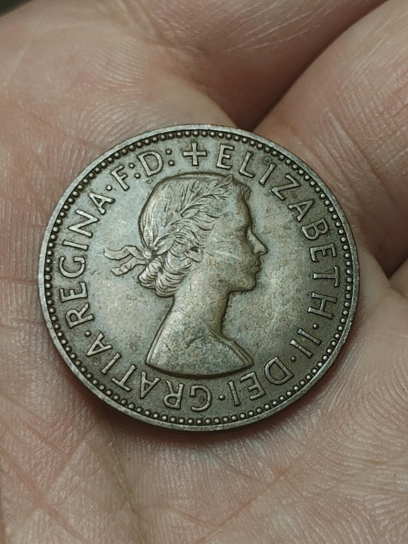 2026年第四十五场(总第二百一十四场）外国好品散币场(免佣金) 英国🇬🇧1954年1/2便士(伊丽莎白二世青年桂冠第二版，首发年)