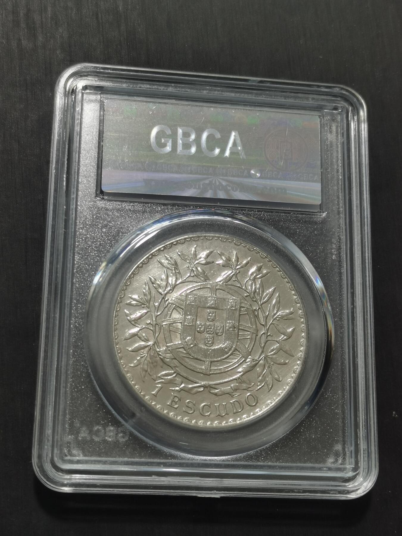 天下钱庄专场欢迎参拍 葡萄牙自由女神1埃斯库多银币