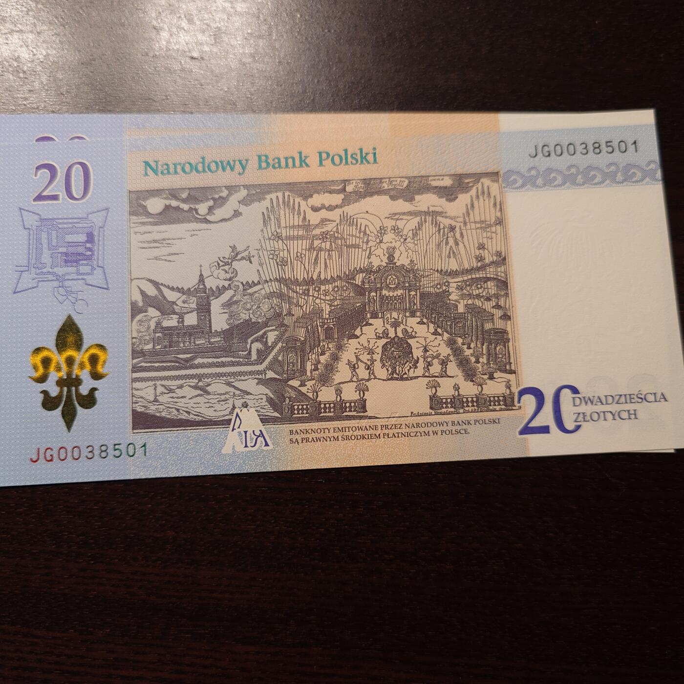 世界钱币～微拍第245期暨2026年第26期  新货卖剩品种部分上架提供选购【有看中的就一开始就出价，别为了晚付几天押金拖到最后，这里没出价的只要群里卖掉了就会撤】 2017年波兰20纪念钞 全新绝品无47尾号501 原装册