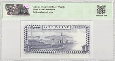 PThappally收藏第57次拍卖，英联邦地区硬币纸币 马姆岛，2009年，1英镑签名 P. M. Shimmin Pick 40c TQG 67 Superb Gem UNC