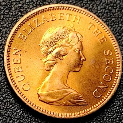 泉币菌-第229场-拍品多 请提前出价 原铜光极美 三狮子 泽西岛1971年1便士青铜币 女王钱币 20毫米3.55克