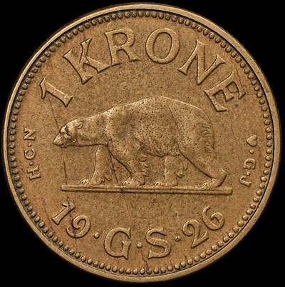 修遠堂世界钱币第112期 - 1926年格陵兰1克朗