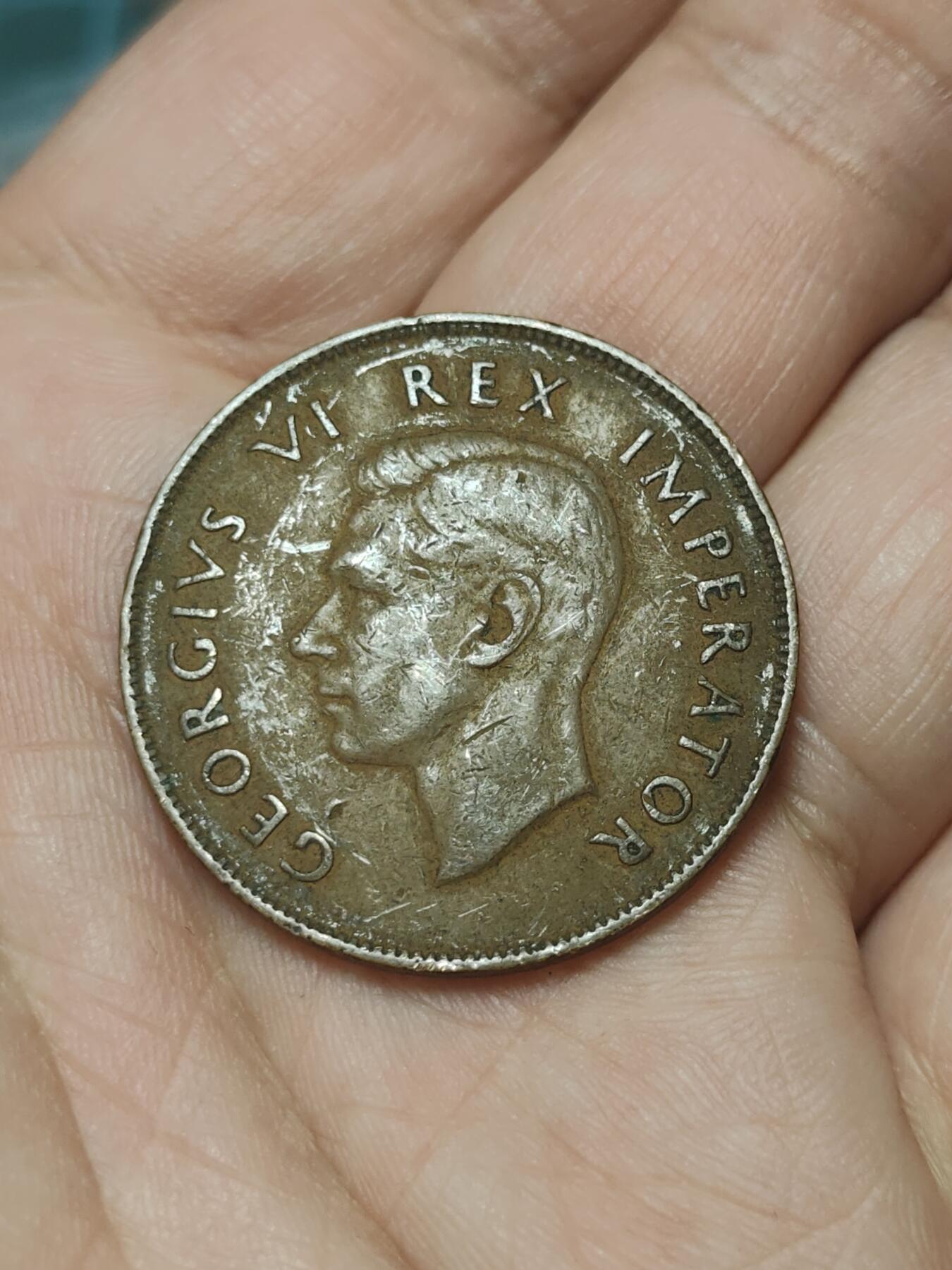 2026年第四十五场(总第二百一十四场）外国好品散币场(免佣金) 英属南非1945年1便士(乔治六世第一版)