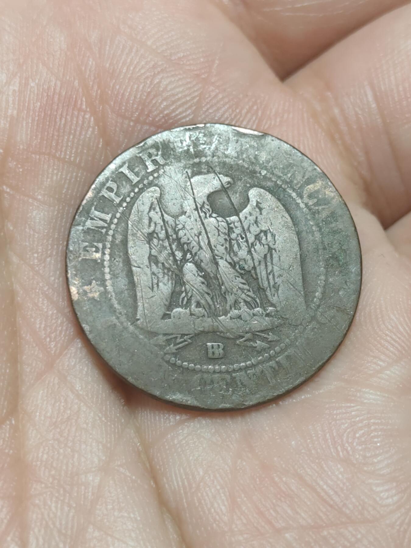 2026年第四十五场(总第二百一十四场）外国好品散币场(免佣金) 法兰西第二帝国1964年5生丁(拿破仑三世第二版，BB标斯特拉斯堡造)