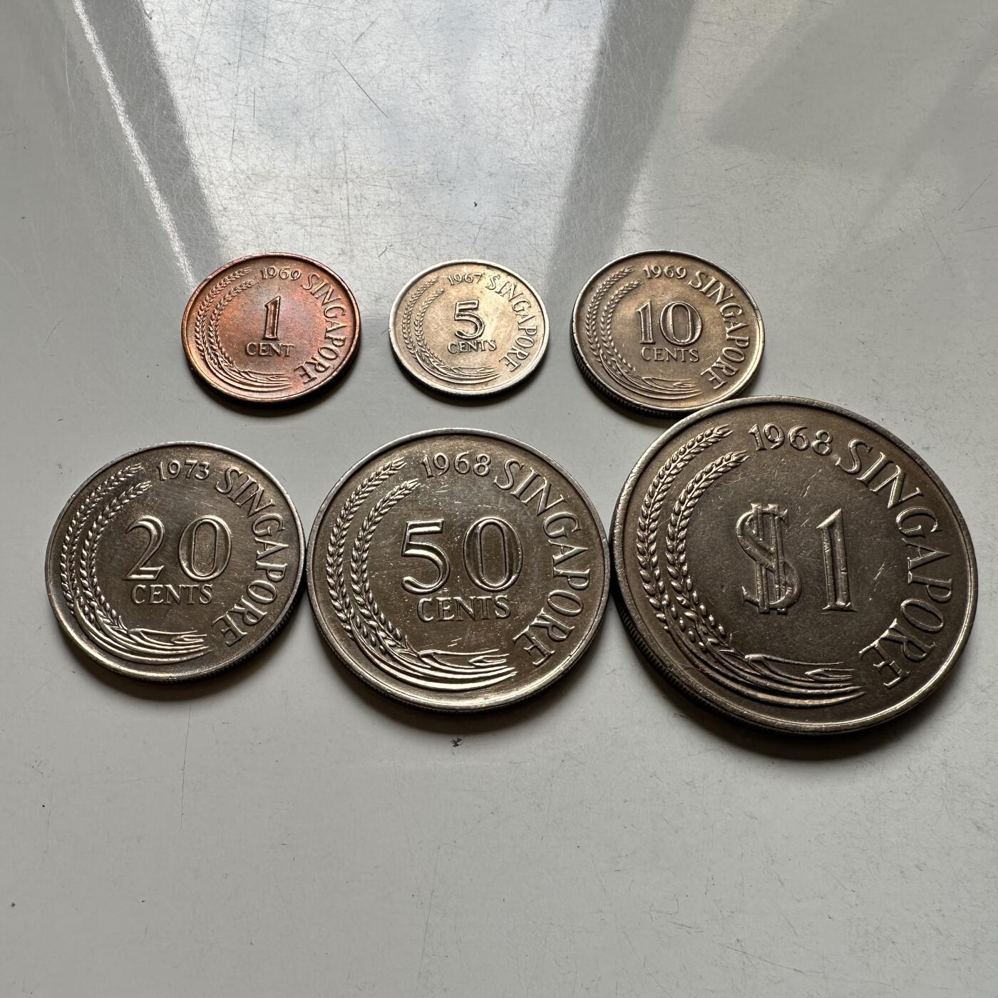 🌹外币初藏🌹🐯2026年第44场   每周二四六晚8️⃣点  世界硬币 新加坡老版 六枚套