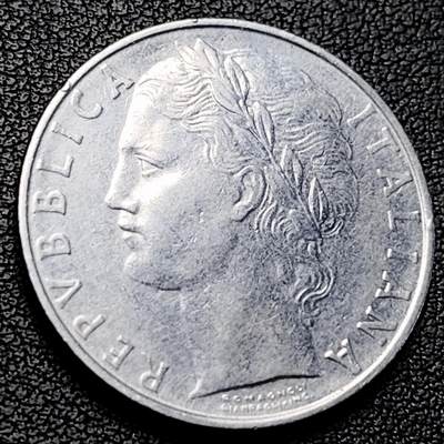 泉币菌-第229场-拍品多 请提前出价 意大利早期100里拉 月亮和记忆女神密涅瓦 不锈钢币 27.8mm