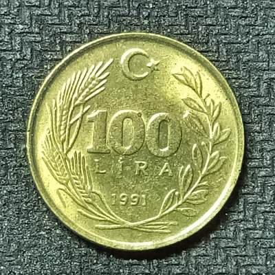 逸泉钱币2026第十九场世界钱币纪念币B2310-2754 2525土耳其1991年100里拉