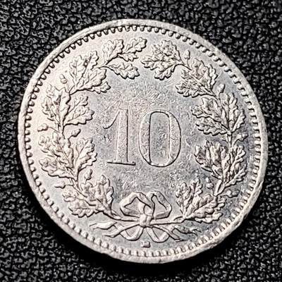 泉币菌-第228场-三月三 上巳节专场 拍品多 请提前出价 高币值 百年延续 女神 瑞士1990年 10分銅镍硬币