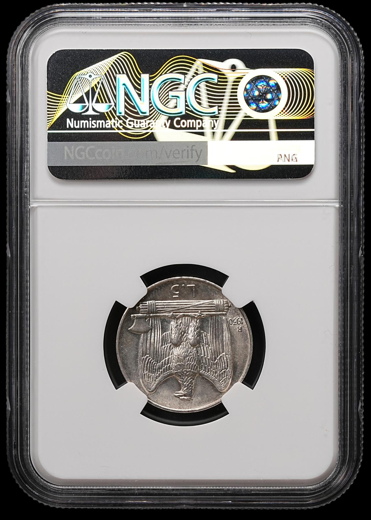 修遠堂世界钱币第112期 NGC MS64 1930年意大利5里拉银币，上期拍品，被鸽重拍