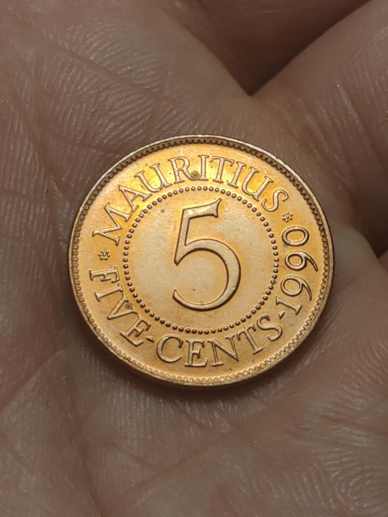 2026年第四十五场(总第二百一十四场）外国好品散币场(免佣金) 毛里求斯🇲🇺1990年5分(共和国时期)