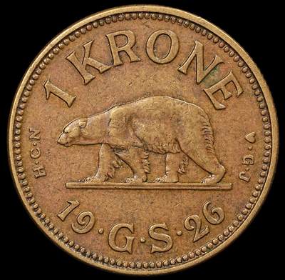 修遠堂世界钱币第112期 - 1926年格陵兰1克朗