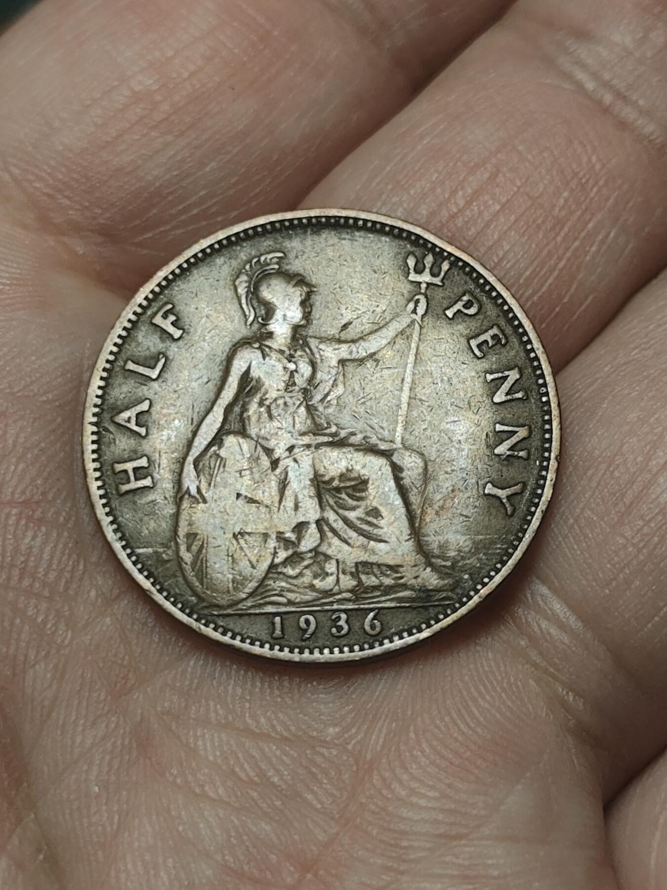 2026年第四十五场(总第二百一十四场）外国好品散币场(免佣金) 英国🇬🇧1936年1/2便士(乔治五世逝世年，第三版关门年)