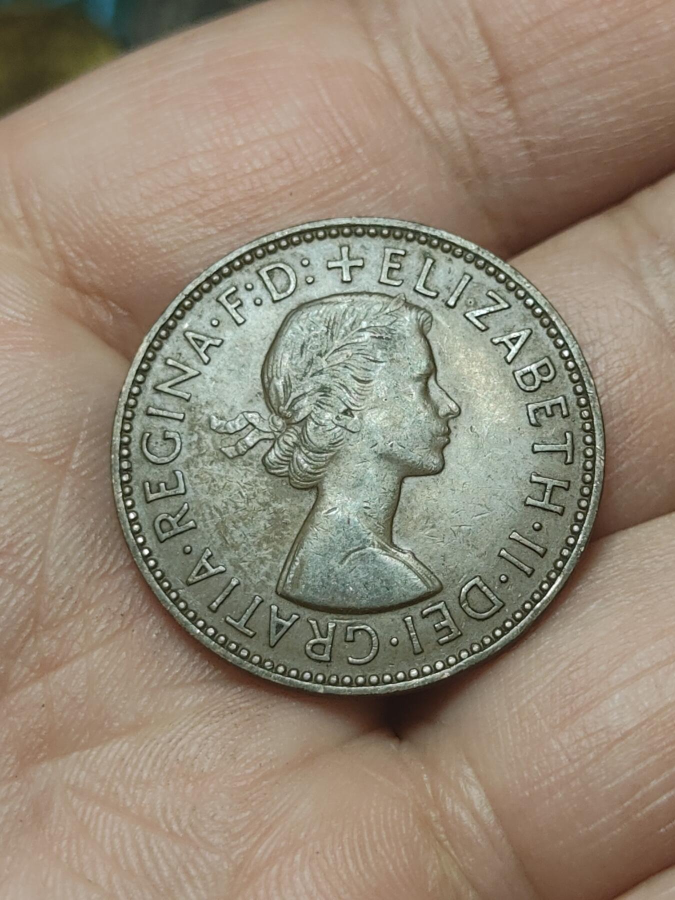 2026年第四十五场(总第二百一十四场）外国好品散币场(免佣金) 英国🇬🇧1957年1/2便士(伊丽莎白二世青年桂冠第二版)