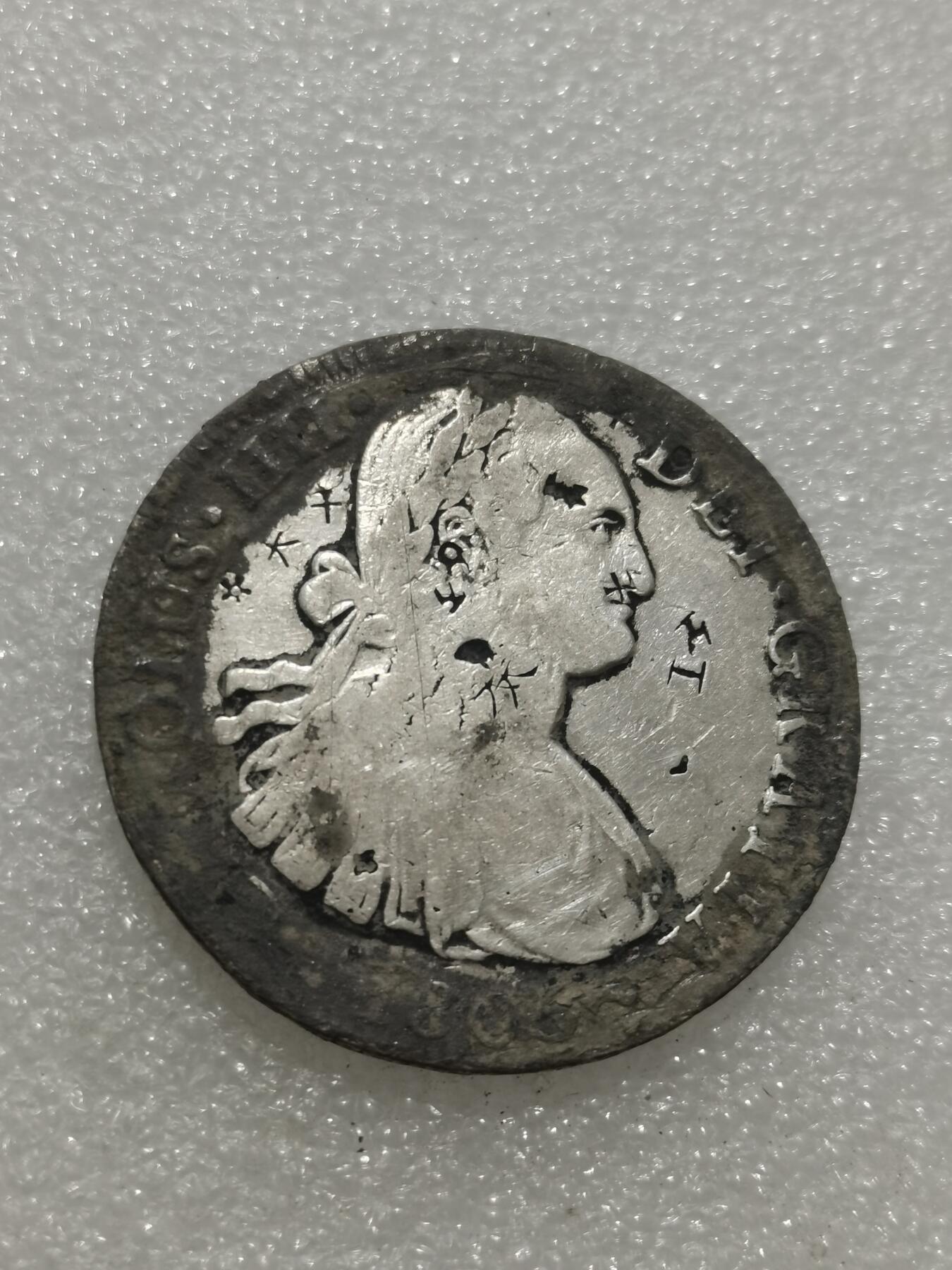 天下钱庄专场欢迎参拍 西属墨西哥卡四老双柱银币