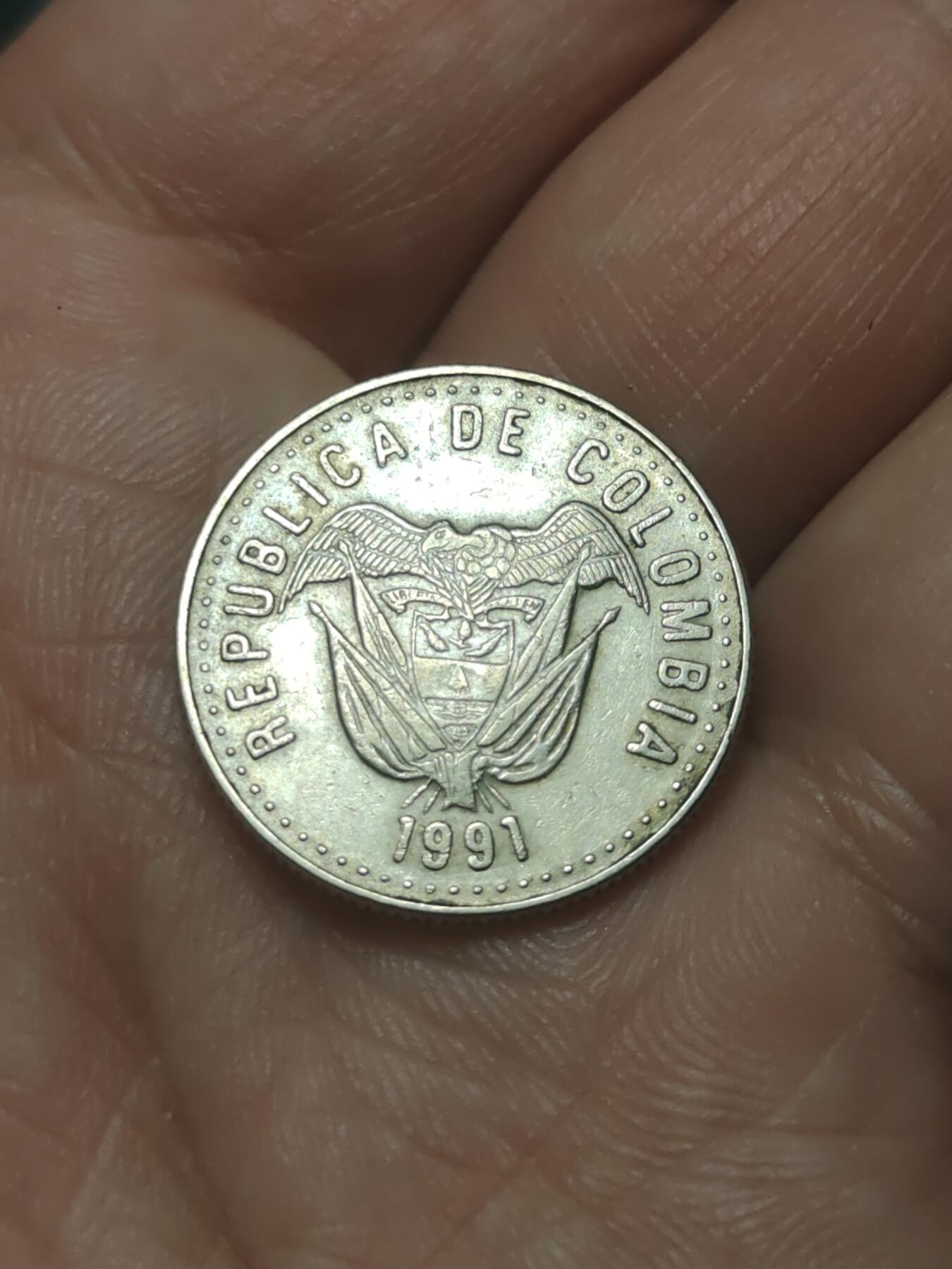 2026年第四十五场(总第二百一十四场）外国好品散币场(免佣金) 哥伦比亚🇨🇴1991年50比索(66颗边珠版)