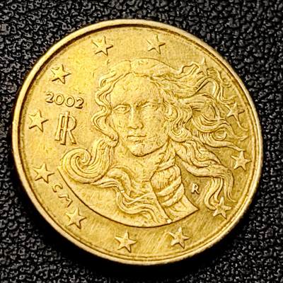 泉币菌-第228场-三月三 上巳节专场 拍品多 请提前出价 欧元 意大利2002年10欧分铜币 女神维纳斯 19.75MM