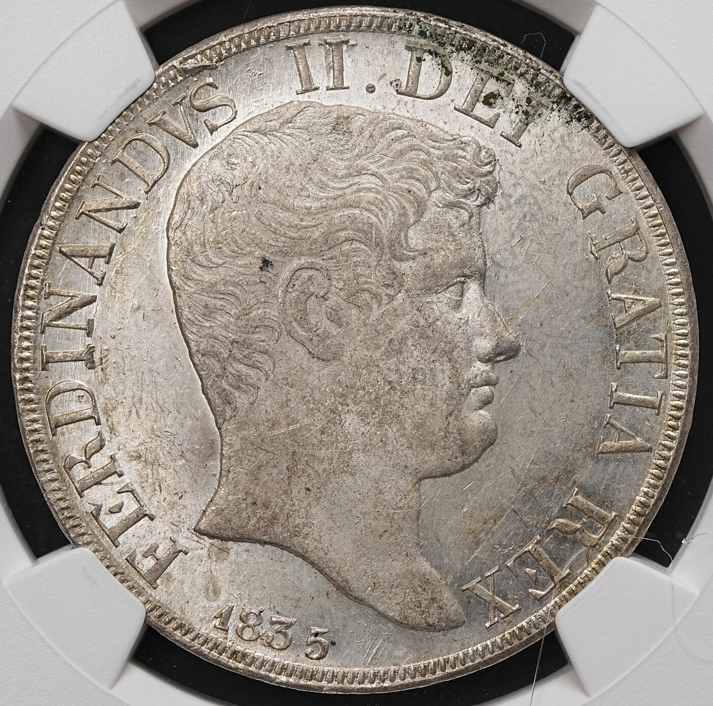 修遠堂世界钱币第112期 NGC MS62 1835年那不勒斯与西西里王国120 Grana大银币