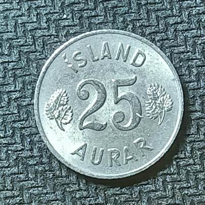 逸泉钱币2026第十九场世界钱币纪念币B2310-2754 2591冰岛1965年25奥拉