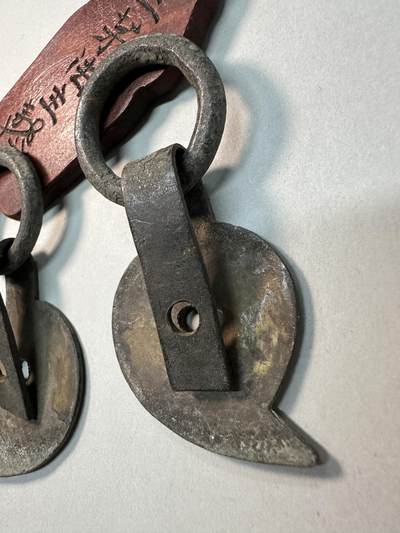 清-民国-建国｜老铜器专场.伍 民国老黄铜家具铜拉手一对