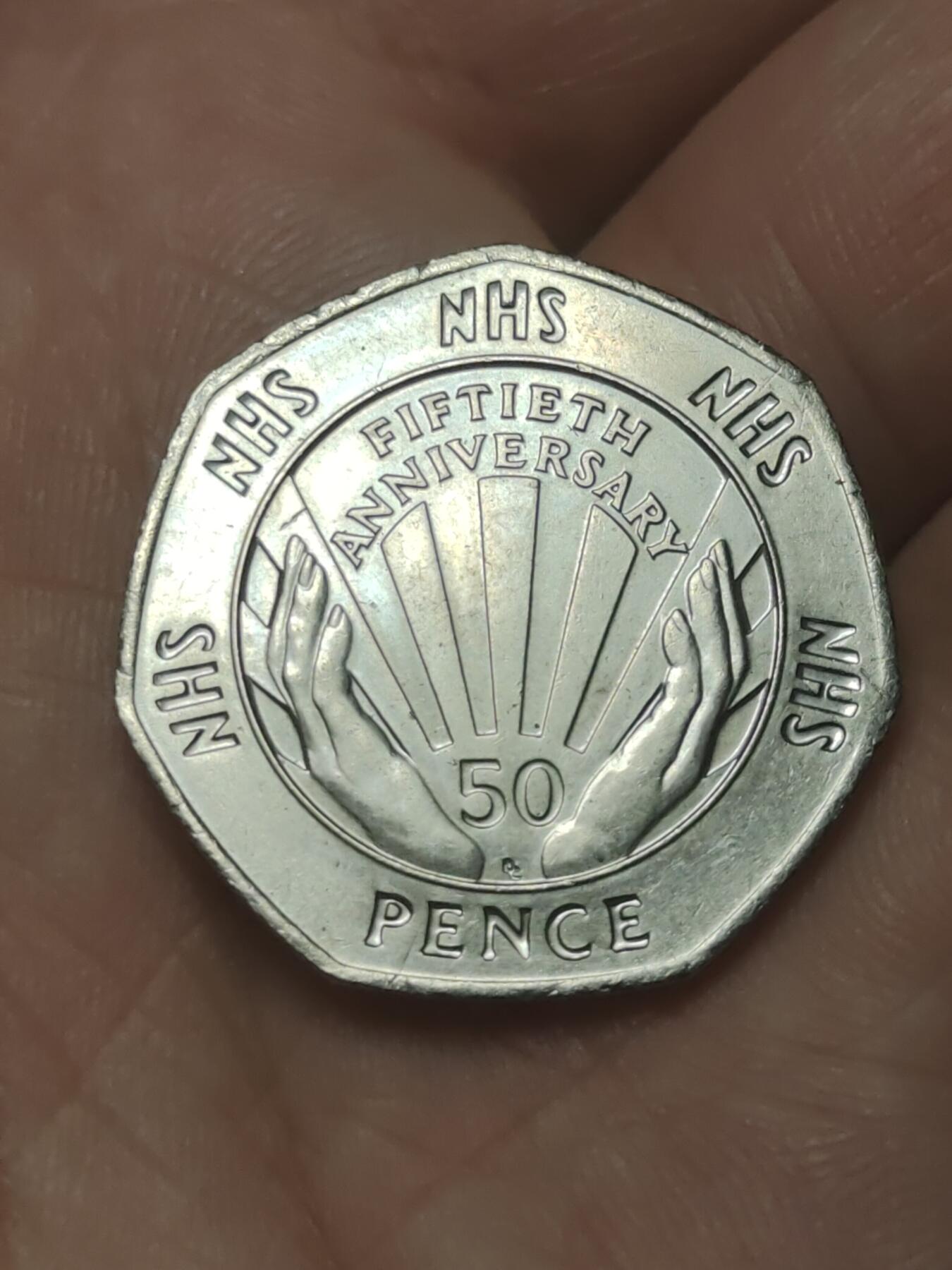 2026年第四十五场(总第二百一十四场）外国好品散币场(免佣金) 英国🇬🇧1998年50便士(国家医疗体系建立50周年纪念币)