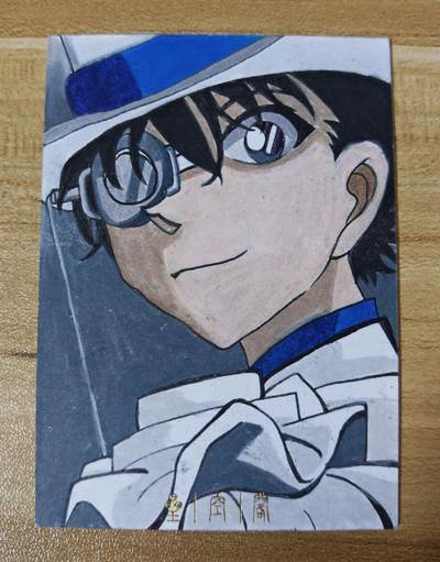 第二场手绘、卡牌、周边专场 零佣长期收拍 - 【手绘卡】柯南 知名画师Annie