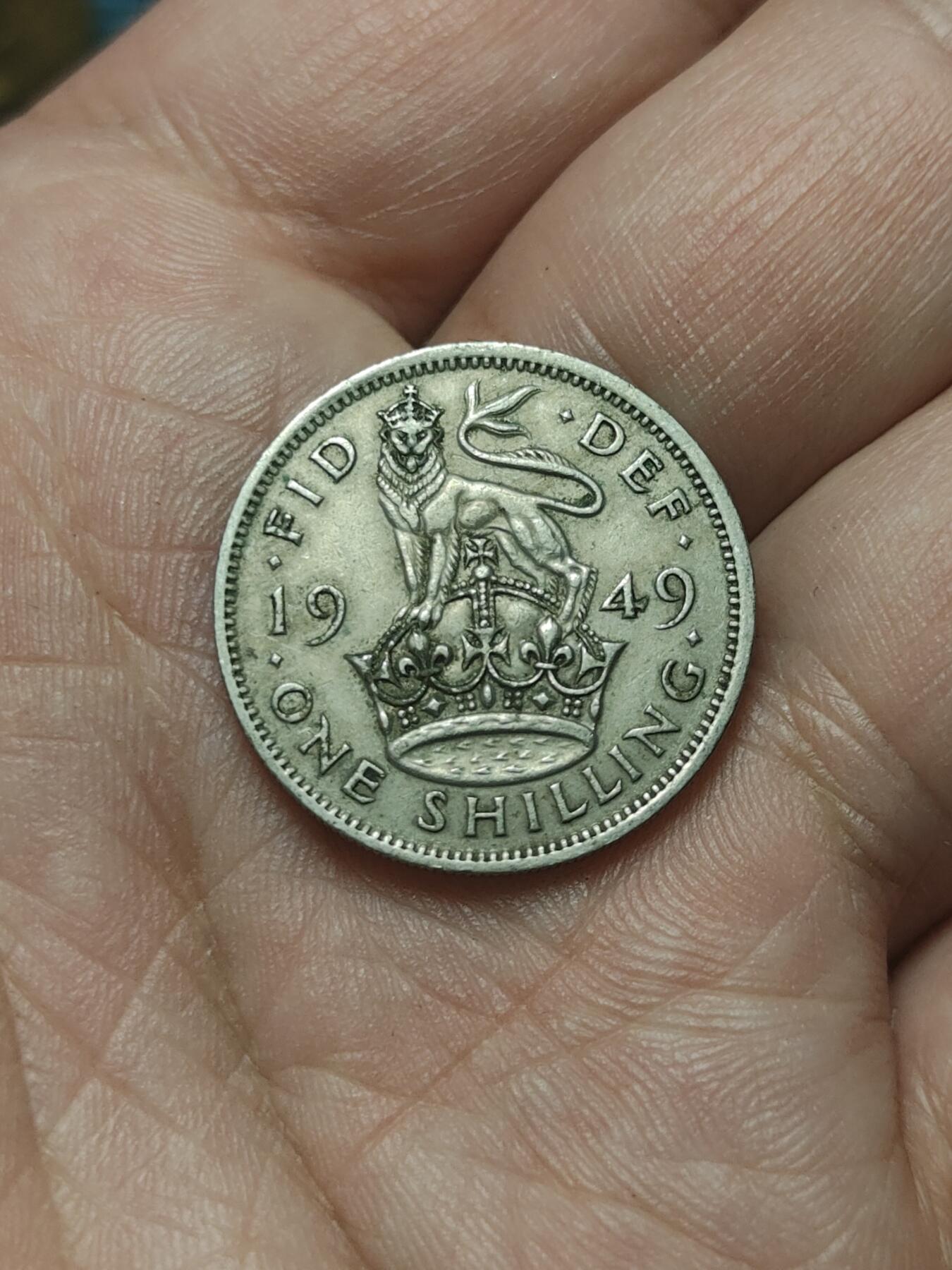 2026年第四十五场(总第二百一十四场）外国好品散币场(免佣金) 英国🇬🇧1949年1先令(乔治六世第三版，英格兰站狮版，首发年)