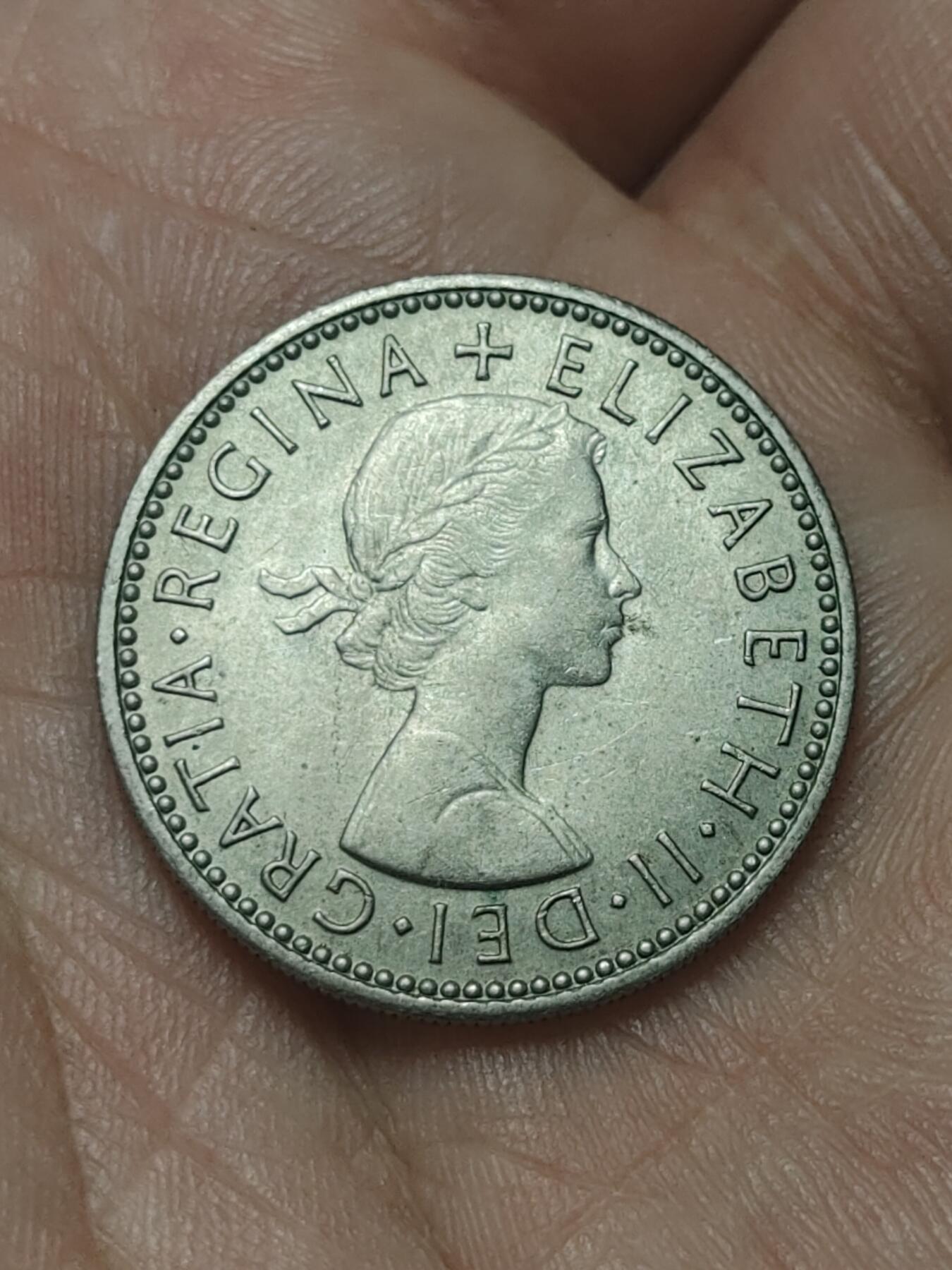 2026年第四十五场(总第二百一十四场）外国好品散币场(免佣金) 英国🇬🇧1964年1先令(伊丽莎白二世青年桂冠第二版，苏格兰盾徽版)