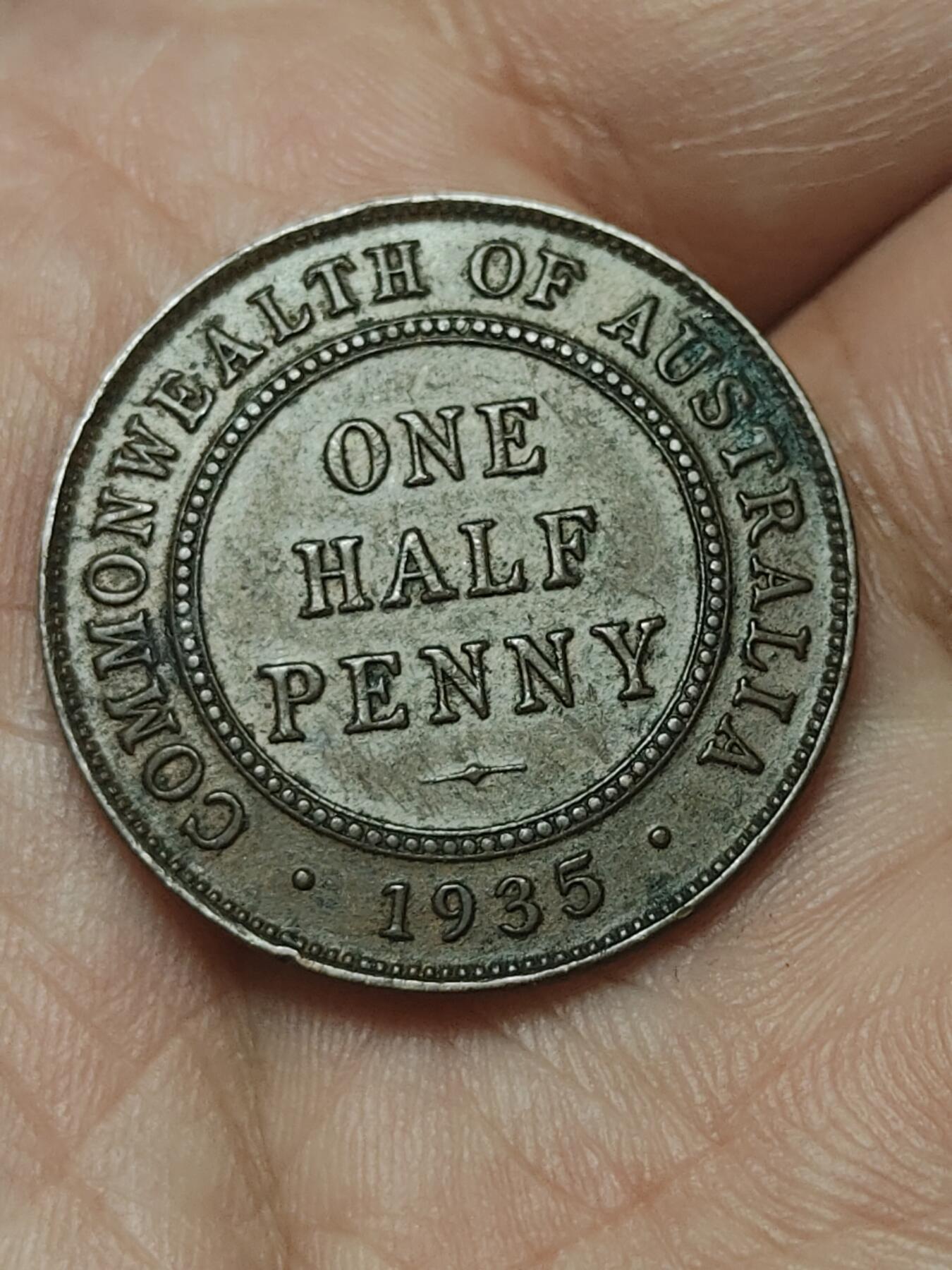 2026年第四十五场(总第二百一十四场）外国好品散币场(免佣金) 澳大利亚🇦🇺1935年1/2便士(乔治五世时期，m版墨尔本造)