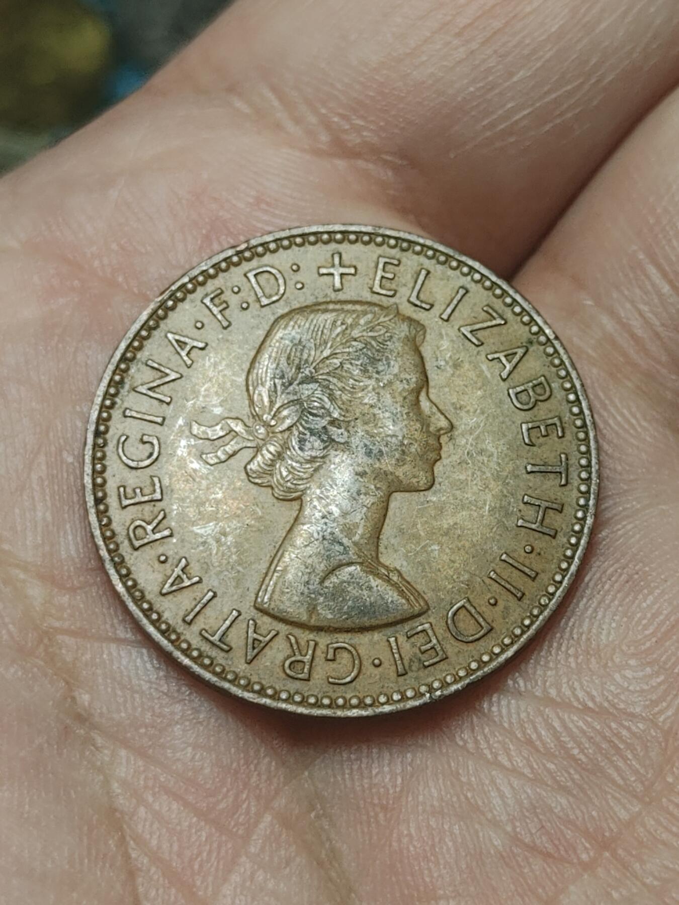 2026年第四十五场(总第二百一十四场）外国好品散币场(免佣金) 英国🇬🇧1962年1/2便士(伊丽莎白二世青年桂冠第二版)