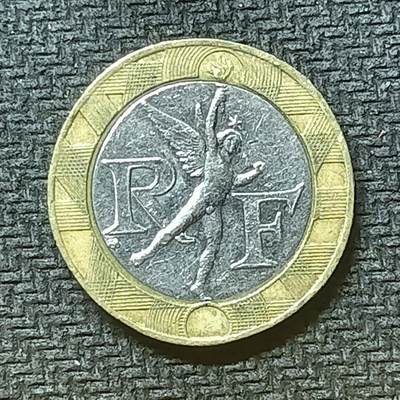 逸泉钱币2026第十九场世界钱币纪念币B2310-2754 2475法国1989年10法郎双色硬币