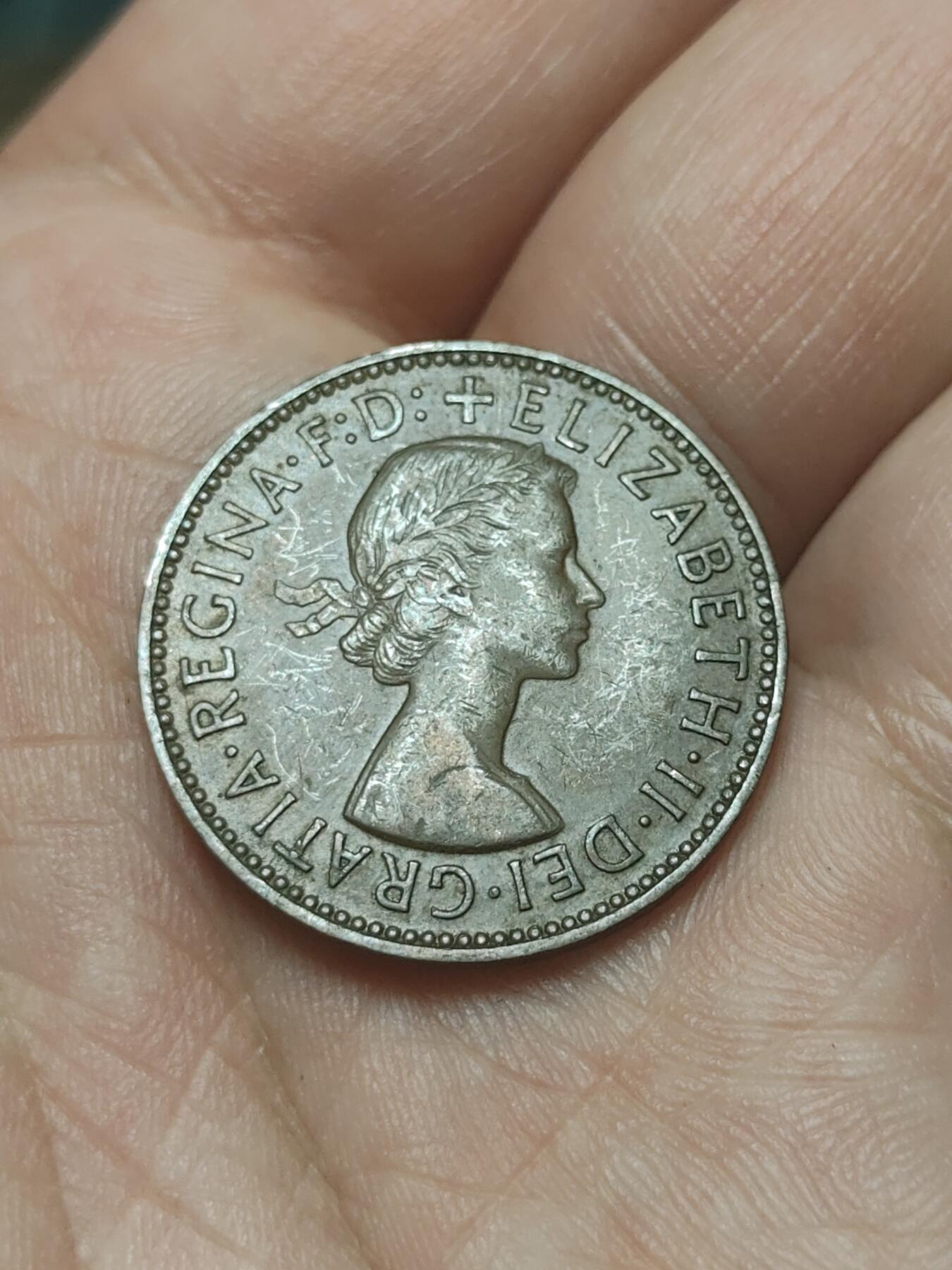 2026年第四十五场(总第二百一十四场）外国好品散币场(免佣金) 英国🇬🇧1954年1/2便士(伊丽莎白二世青年桂冠第二版，首发年)