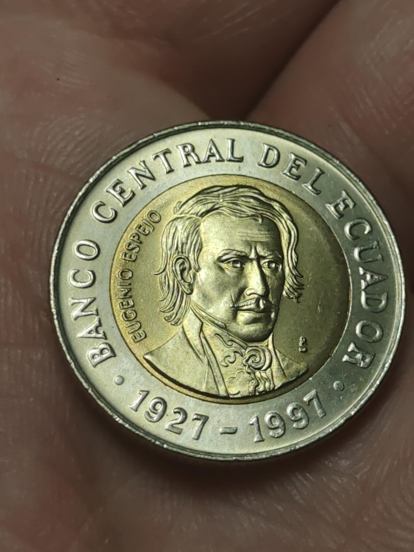 2026年第四十五场(总第二百一十四场）外国好品散币场(免佣金) 原光好品–厄瓜多尔🇪🇨1997年1000苏克雷(中央银行成立70周年纪念币)