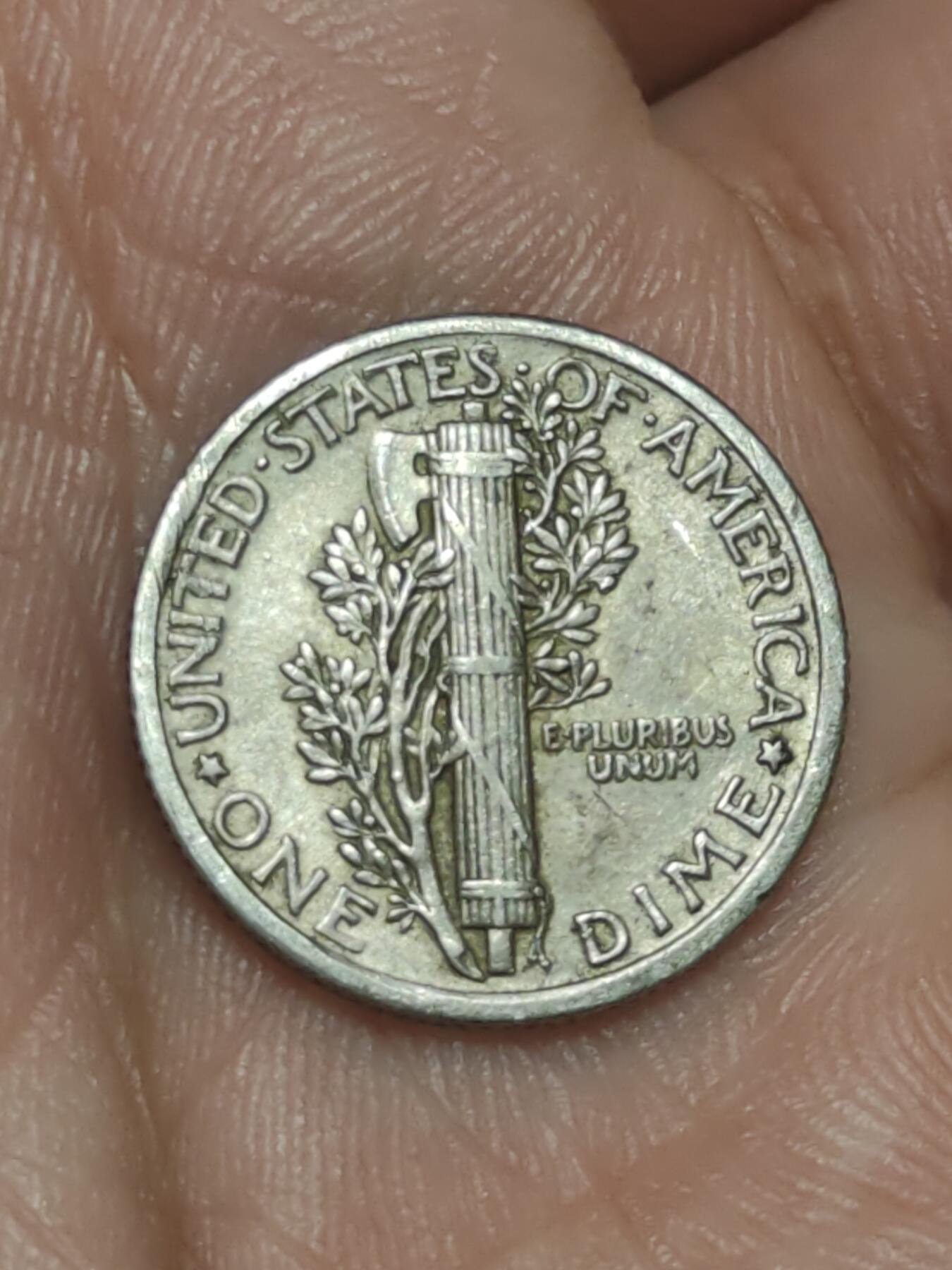 2026年第四十五场(总第二百一十四场）外国好品散币场(免佣金) 早期年份好品–美国🇺🇸1917年1角银币(墨丘利1角，无标版，900高银)