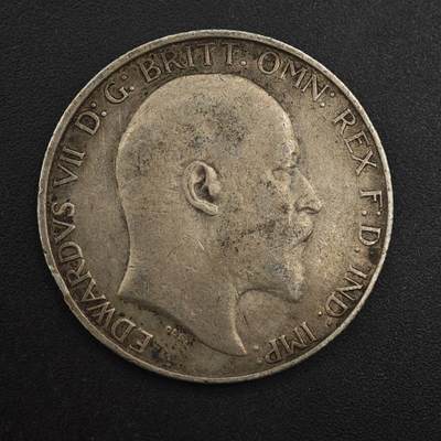 【淘币小摊】实时拍第八百九十六拍   银币套币场    每周一统一发货 英国1908年爱德华七世海神弗洛林银币