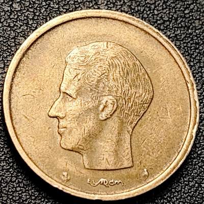 泉币菌-第229场-拍品多 请提前出价 比利时1982年20法郎 博杜安一世国王 荷兰版 镍青铜币 25.53mm