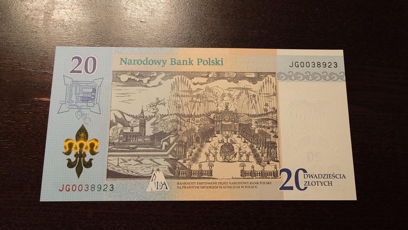 世界钱币～微拍第245期暨2026年第26期  新货卖剩品种部分上架提供选购【有看中的就一开始就出价，别为了晚付几天押金拖到最后，这里没出价的只要群里卖掉了就会撤】 2017年波兰20纪念钞 全新绝品无47尾号923 原装册