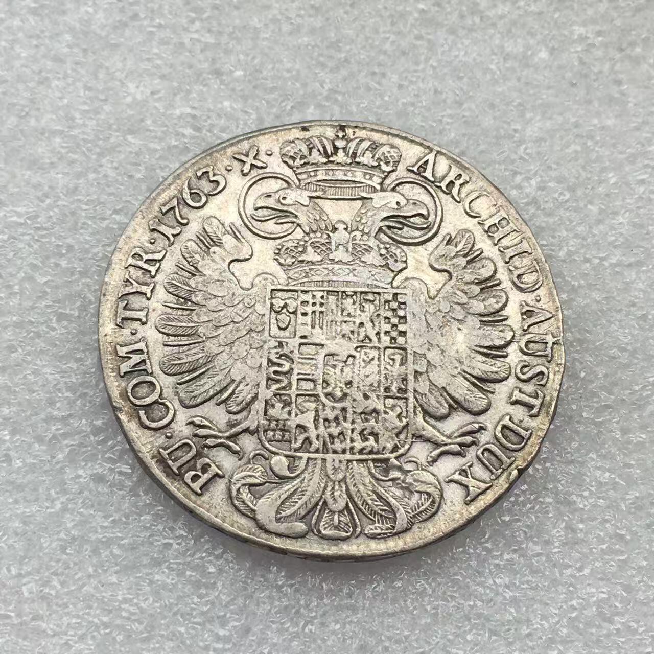 世界钱币专场拍卖 每周二开拍 原铸版1763年奥匈帝国特蕾西亚女王大奶妈老泰勒银币