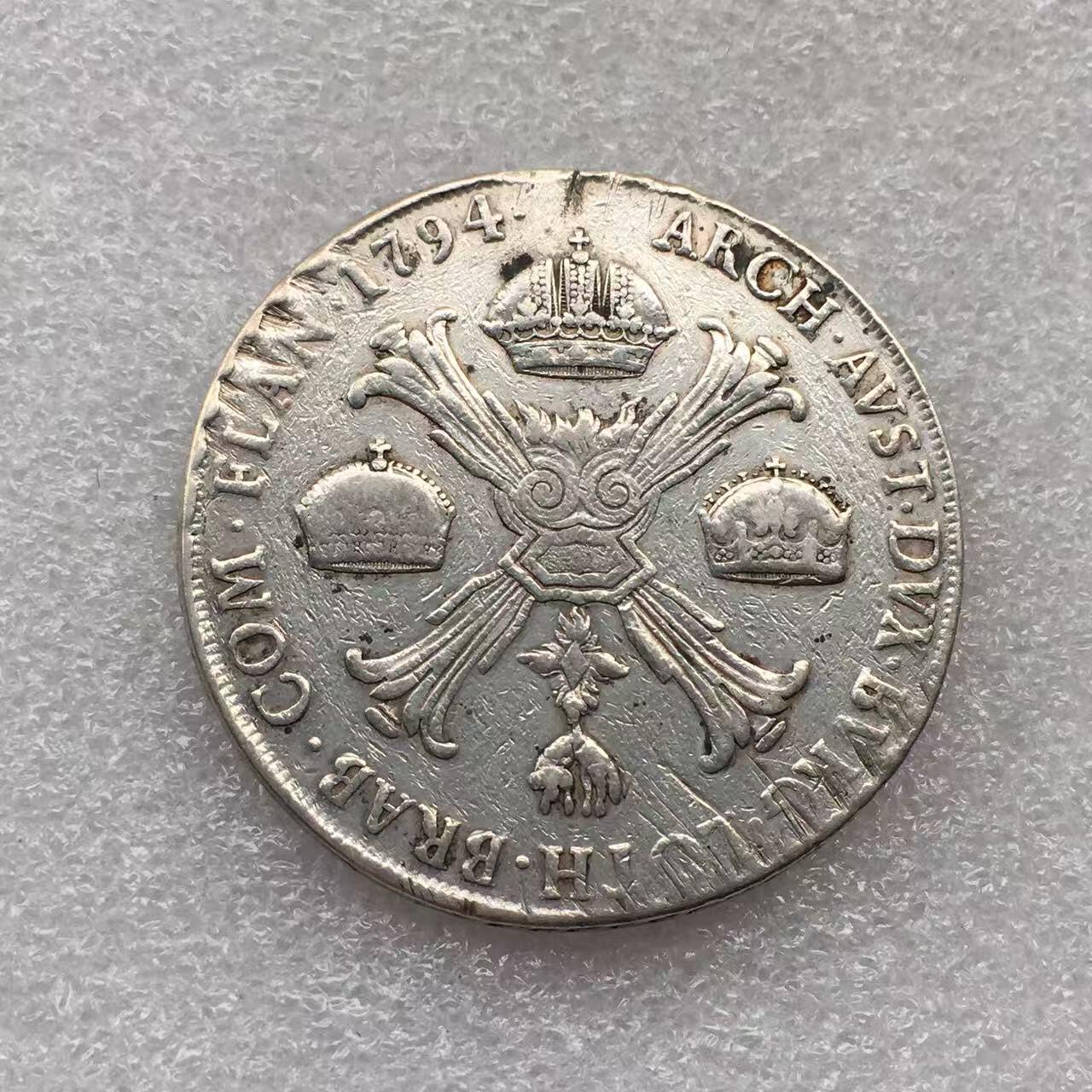 世界钱币专场拍卖 每周二开拍 1794年奥属尼德兰弗朗茨三皇冠1泰勒银币