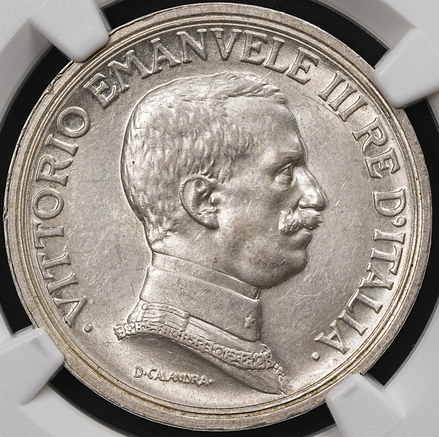 修遠堂世界钱币第112期  NGC MS63 1914年意大利马车2里拉银币，，上期拍品，被鸽重拍