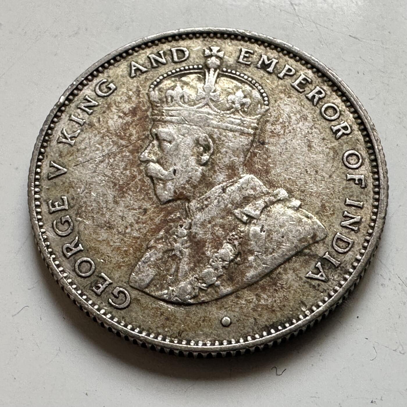 🌹外币初藏🌹🐯2026年第44场   每周二四六晚8️⃣点  世界硬币 英属锡兰 1929年 乔治五世 50分 银币 5.83克-23.8毫米-55%银